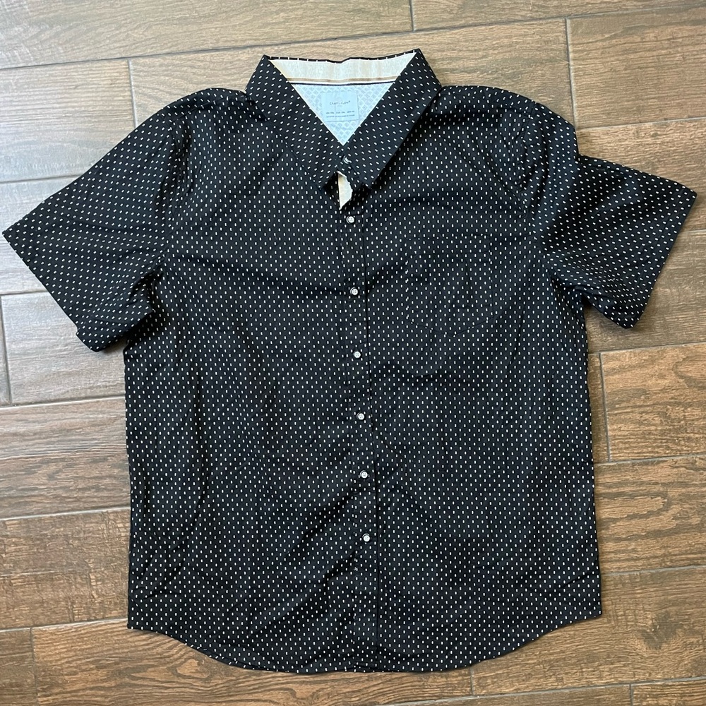 Craft + flow short sleeve button up dressing shirt